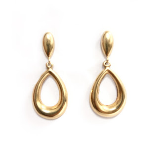 14K Gold Teardrop Earrings