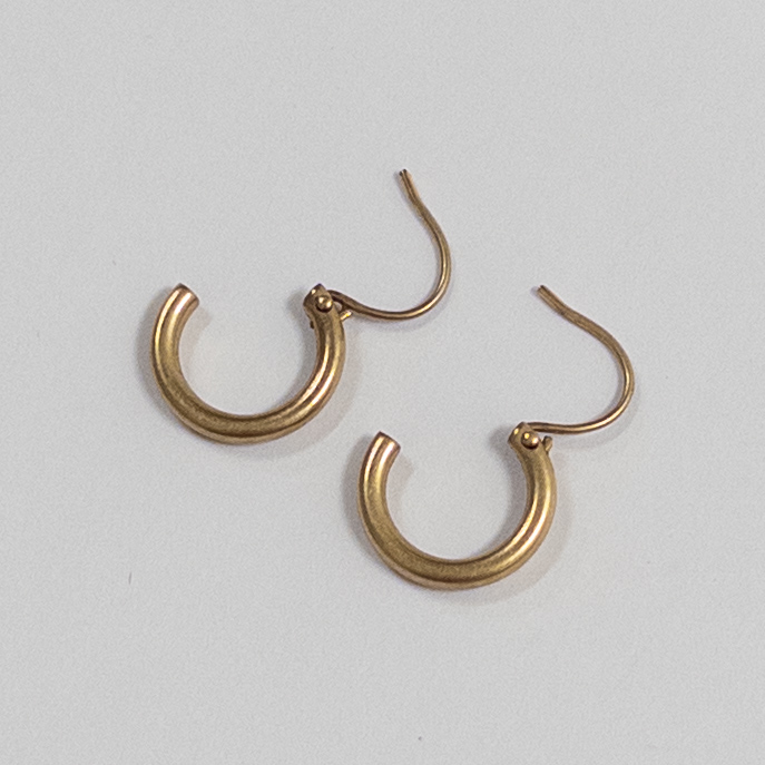 14K Gold Tiny Hoop Earrings