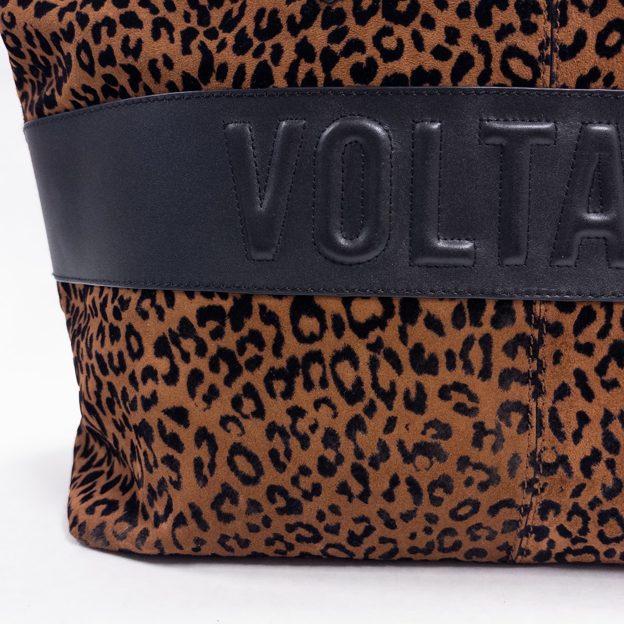 Zadig & Voltaire Flocked Leopard Print Tote Bag