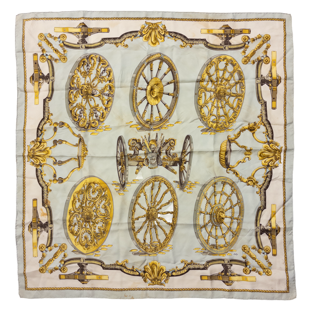 Hermes Roues De Canon by Caty 90 Scarf