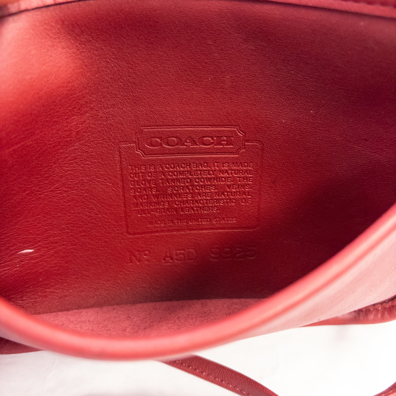 Coach Vintage Red Leather Mini Shoulder Bag