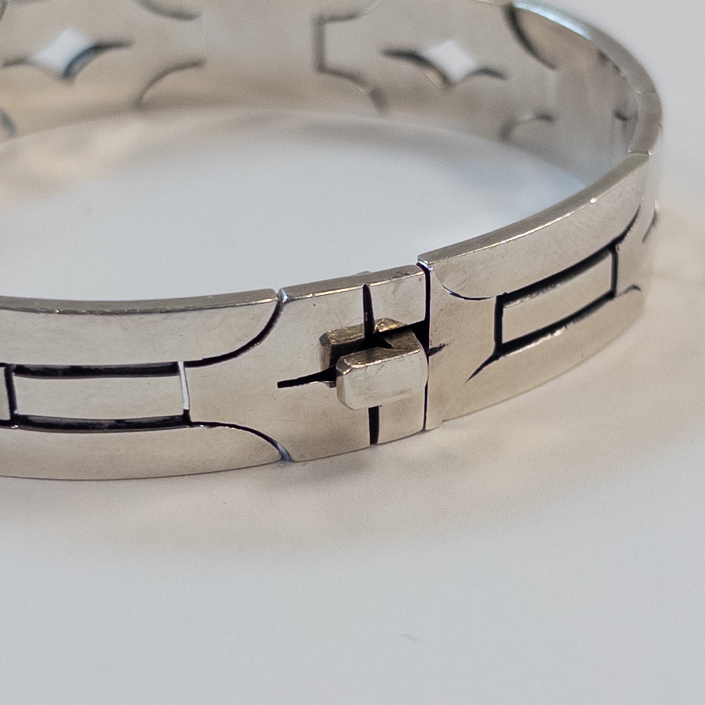 Sterling Silver Mexican Modernist Taxco Bracelet