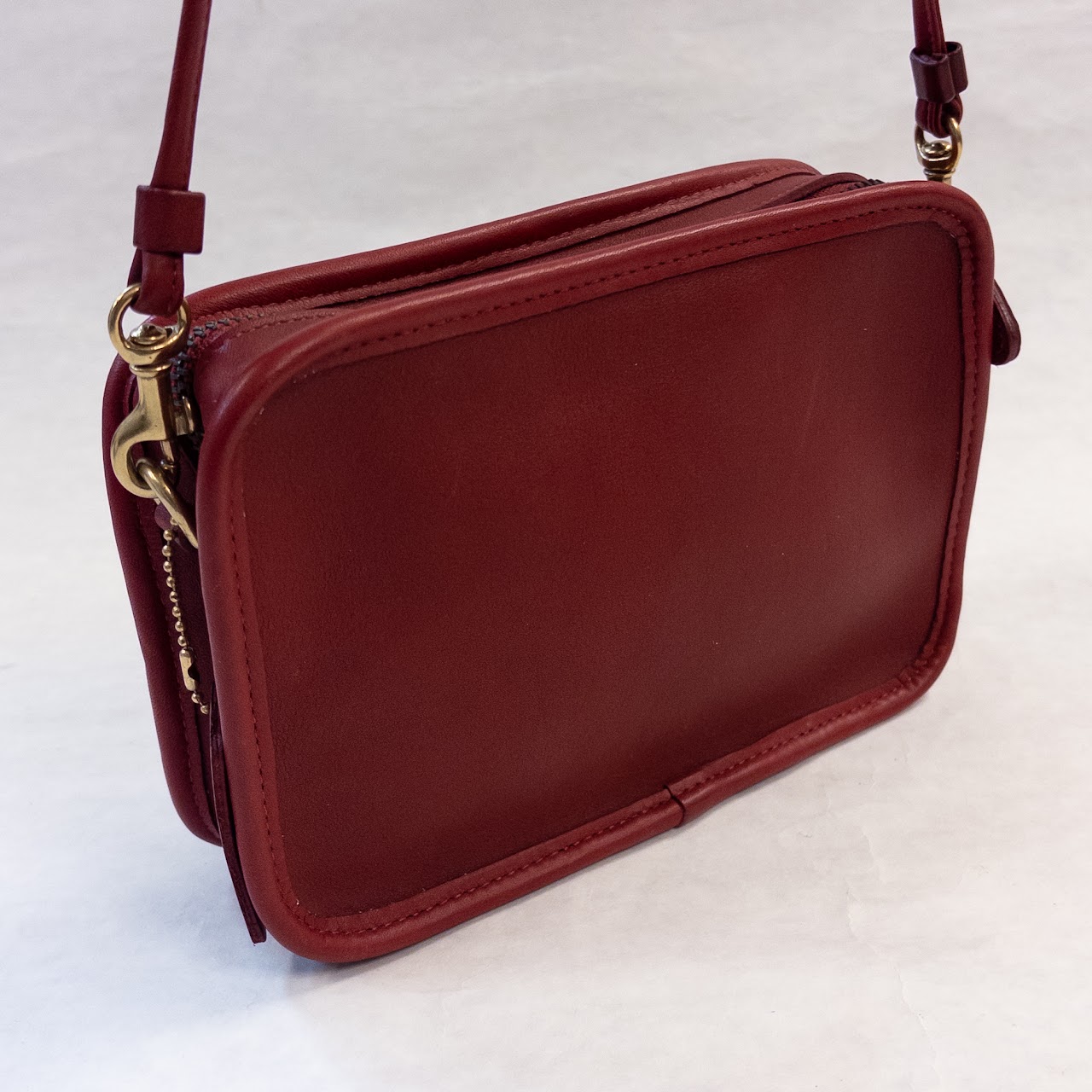 Coach Vintage Red Leather Mini Shoulder Bag