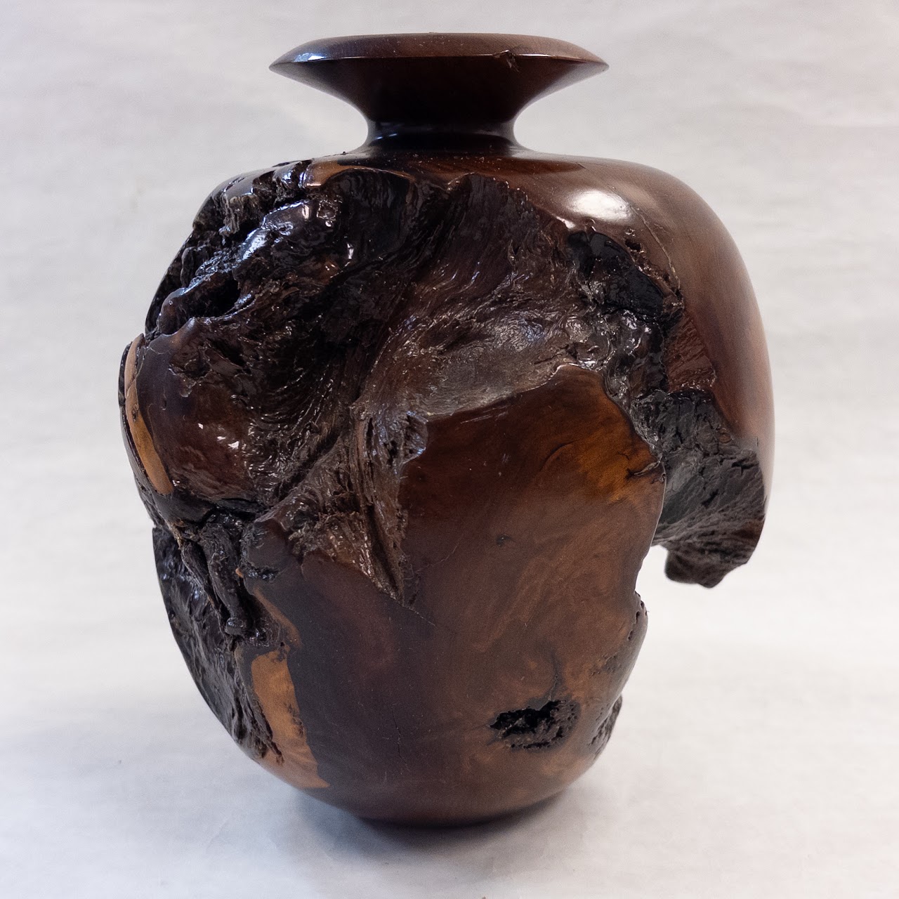 Turned Burl Wool Vase