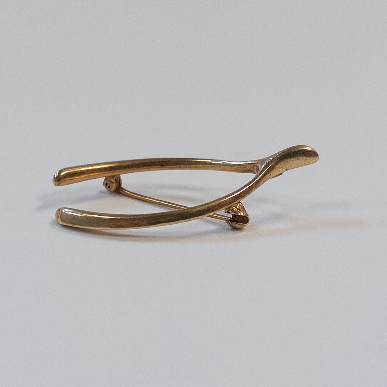 Tiffany & Co. 14K Gold Wishbone Brooch