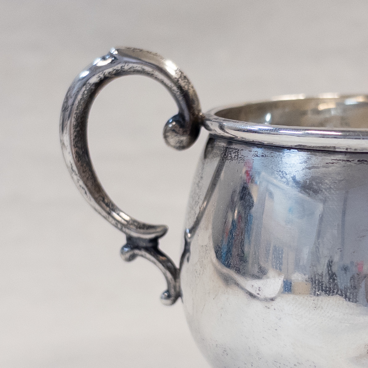 Sterling Silver Creamer and Sugar Bowl