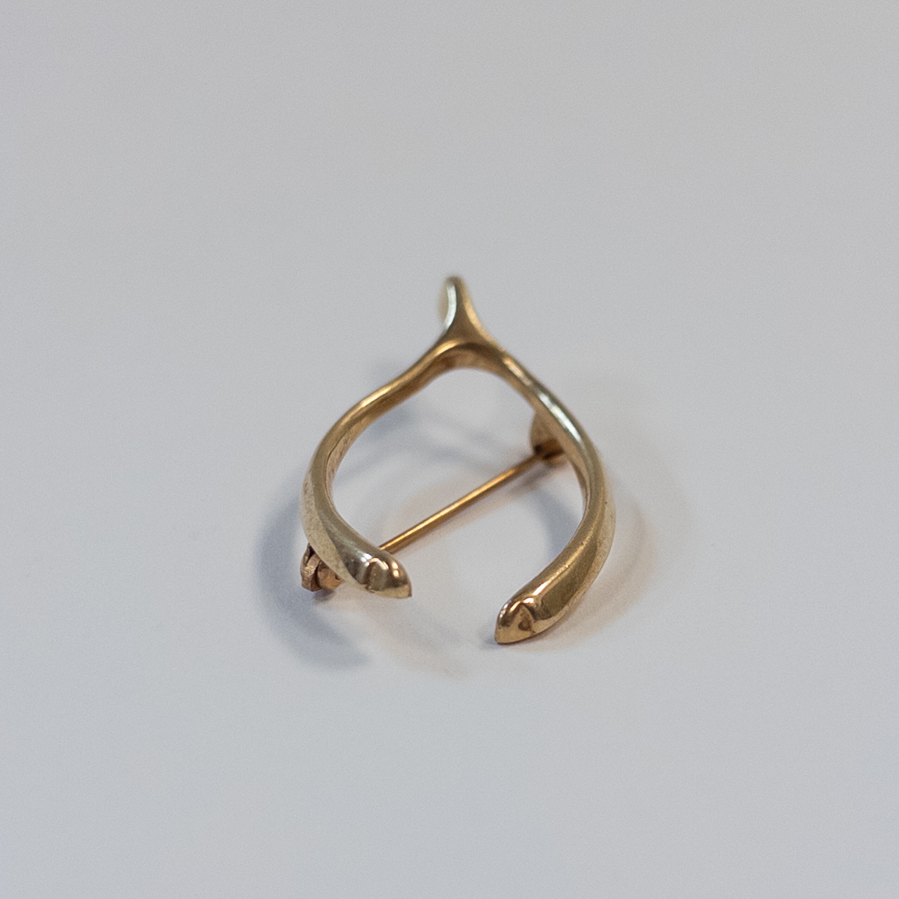 Tiffany & Co. 14K Gold Wishbone Brooch