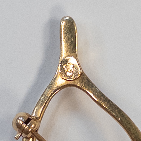 Tiffany & Co. 14K Gold Wishbone Brooch