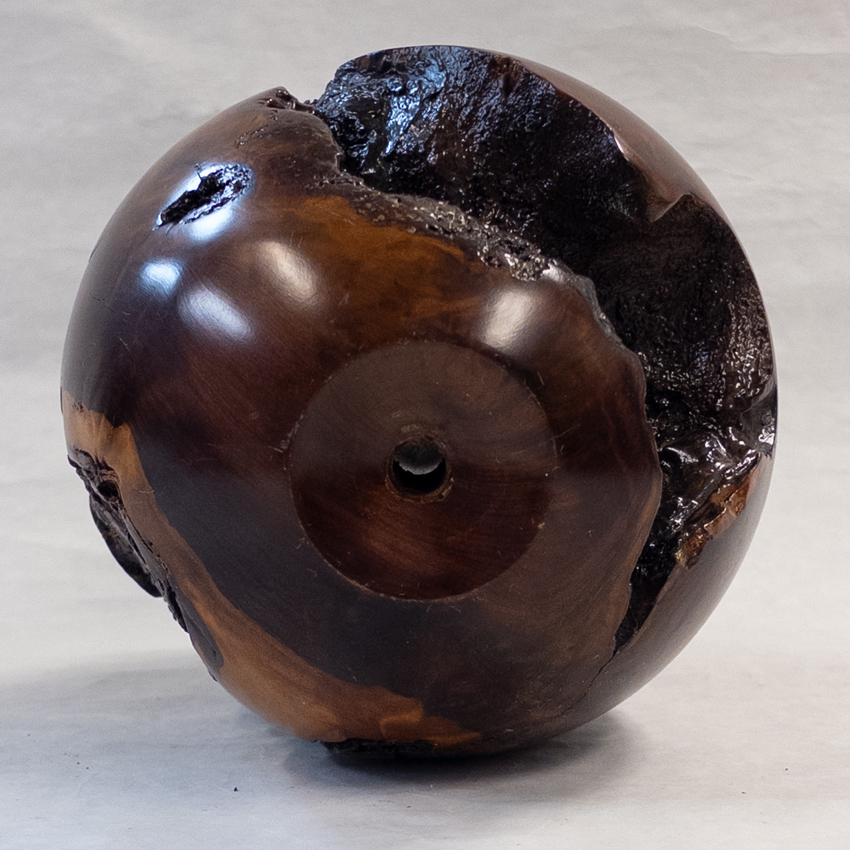 Turned Burl Wool Vase