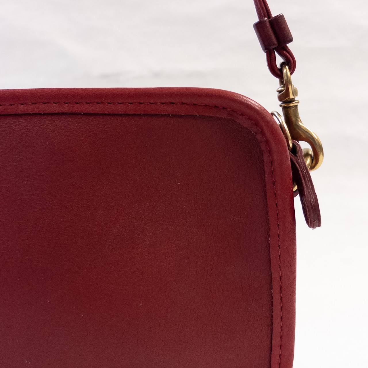 Coach Vintage Red Leather Mini Shoulder Bag