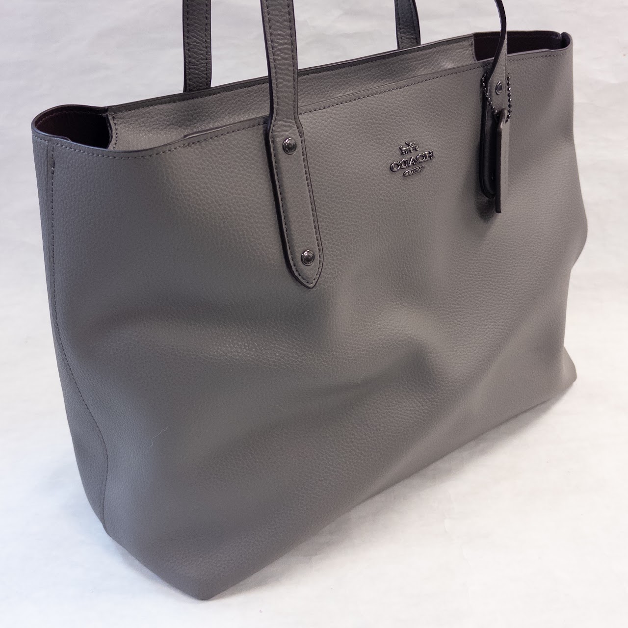 Coach Grey Leather City Tote Bag