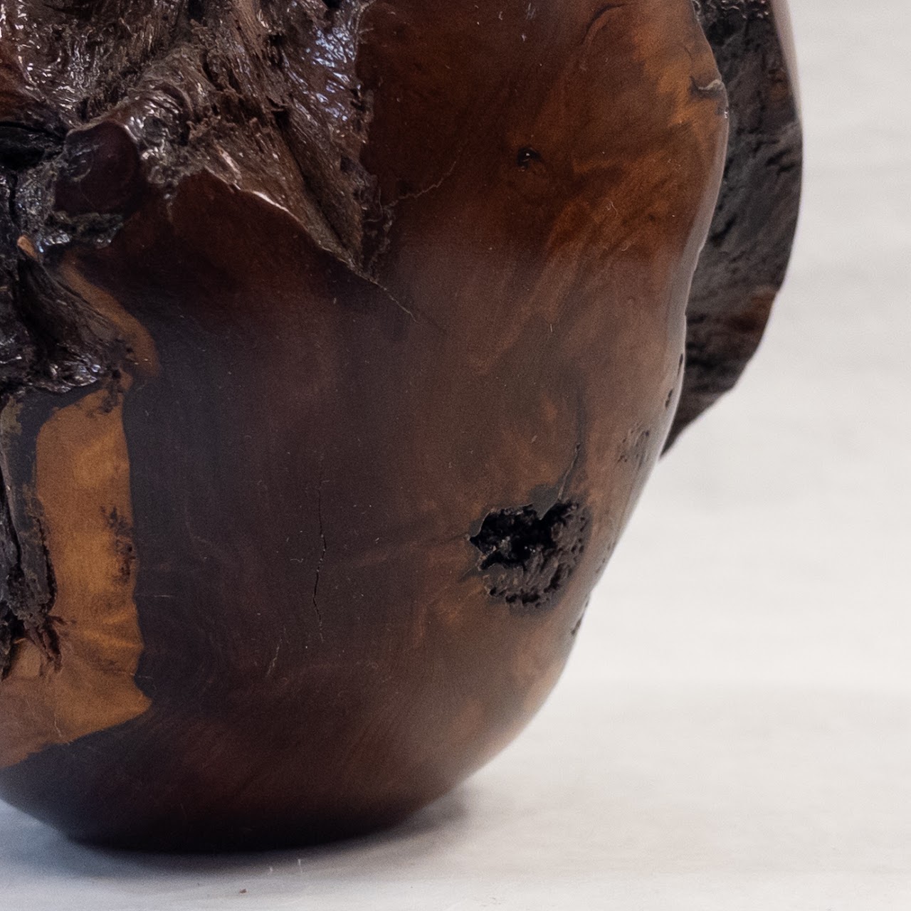 Turned Burl Wool Vase