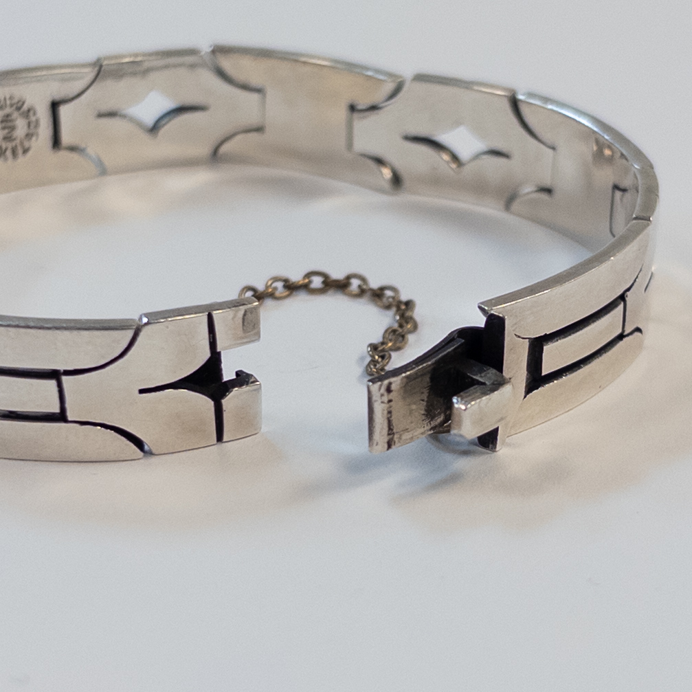 Sterling Silver Mexican Modernist Taxco Bracelet