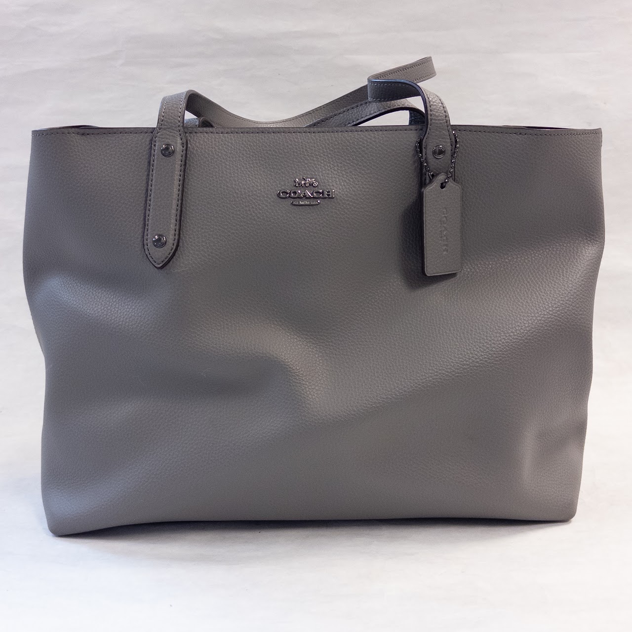 Coach Grey Leather City Tote Bag