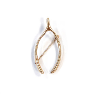 Tiffany & Co. 14K Gold Wishbone Brooch