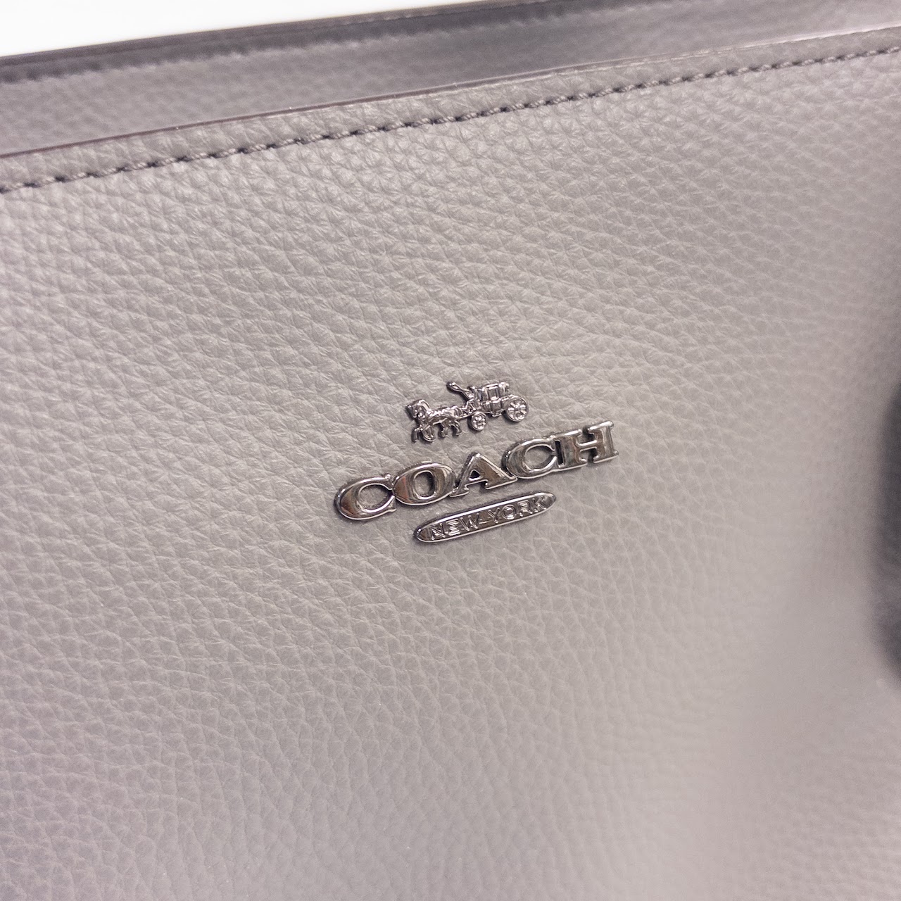 Coach Grey Leather City Tote Bag