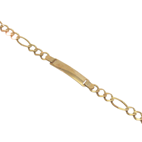 14K Gold ID Chain Bracelet