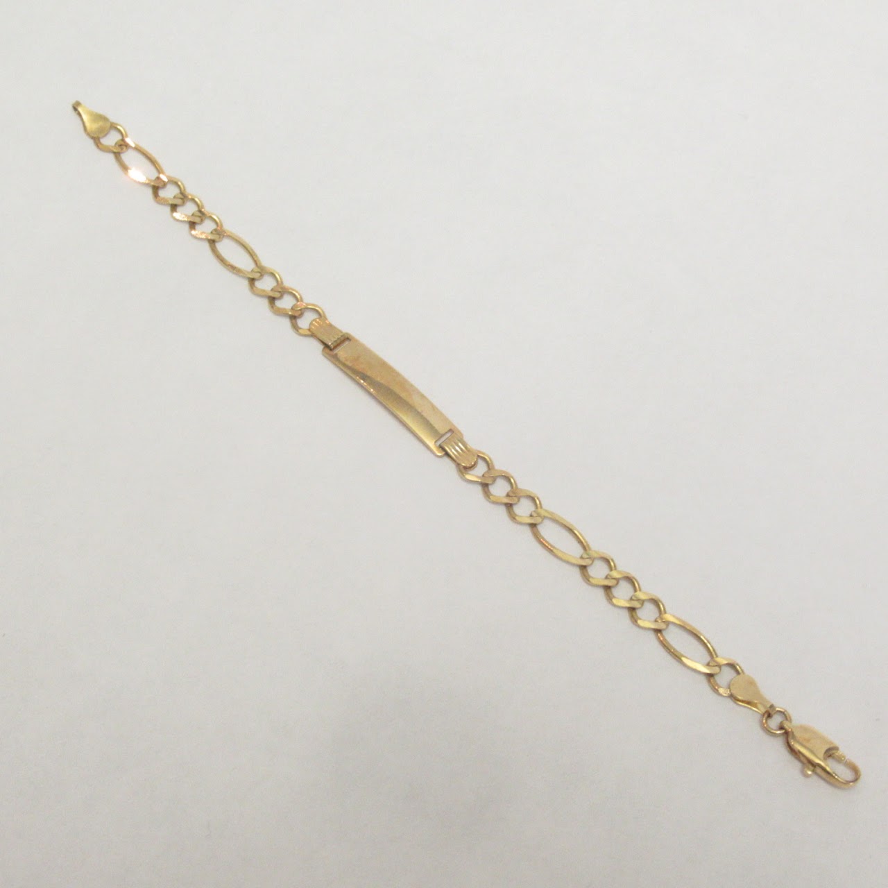 14K Gold ID Chain Bracelet