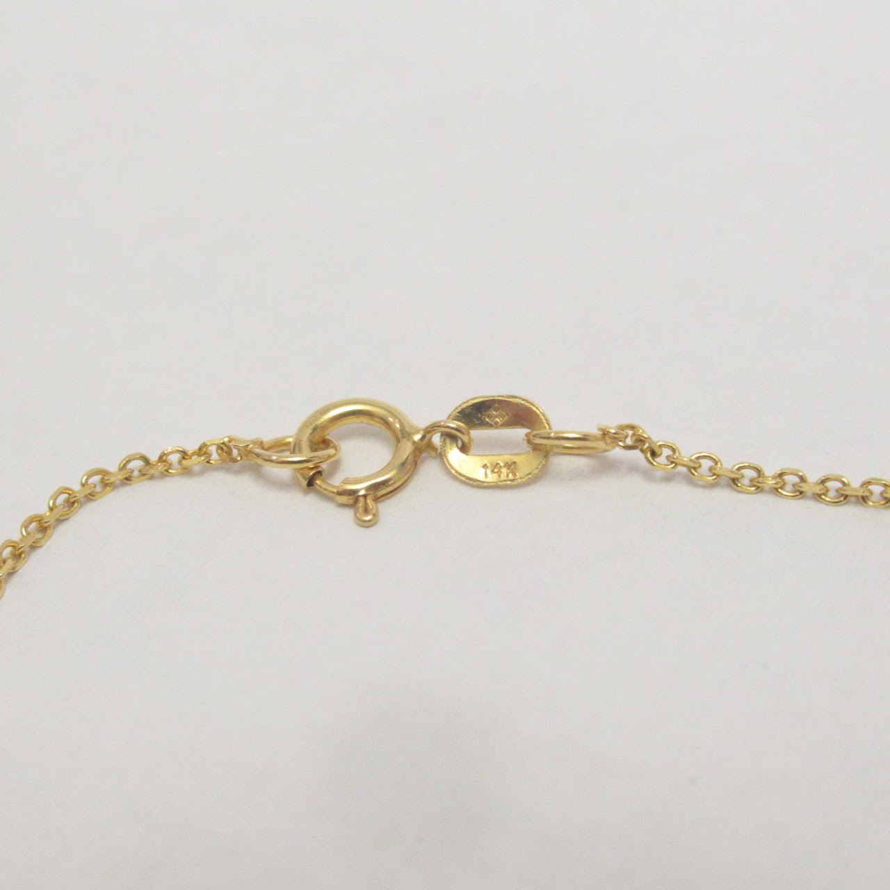 14K Gold & Pearl Chain Necklace