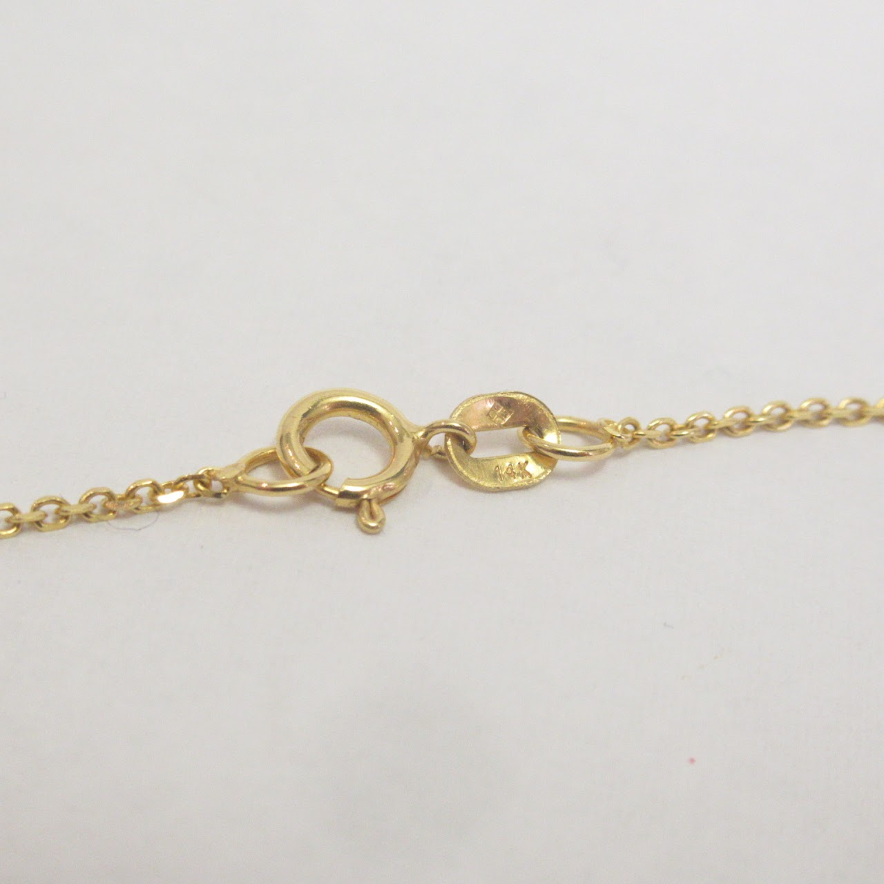 14K Gold & Pearl Chain Necklace