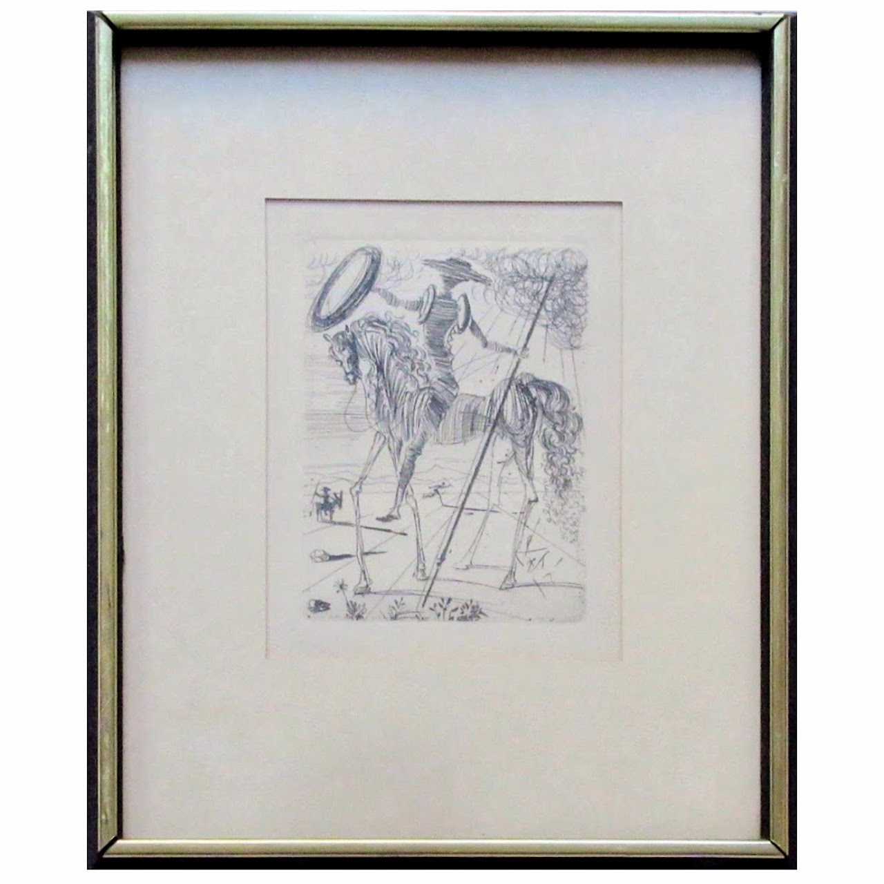 Salvador Dali "Don Quixote" Etching