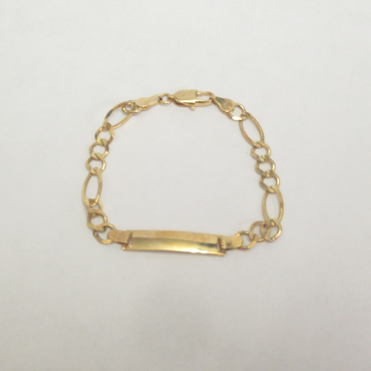 14K Gold ID Chain Bracelet