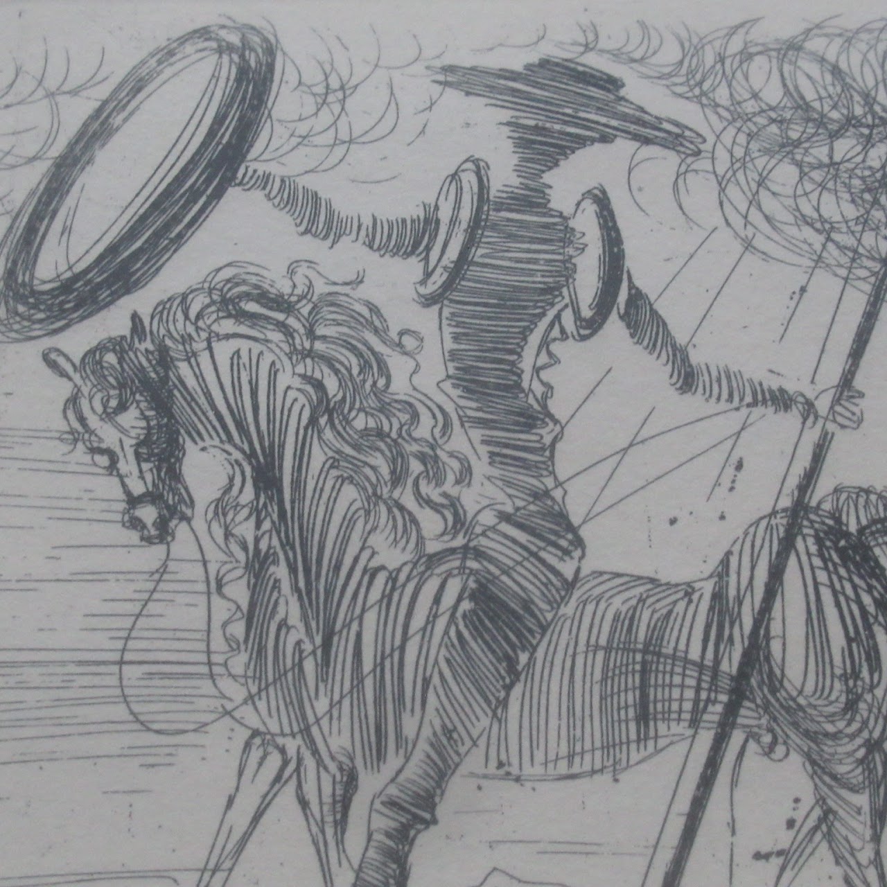 Salvador Dali "Don Quixote" Etching