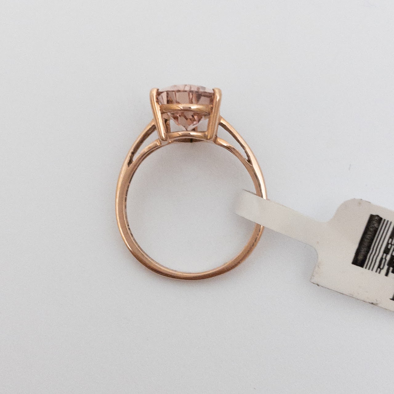 10K Rose Gold & Pink Stone Ring