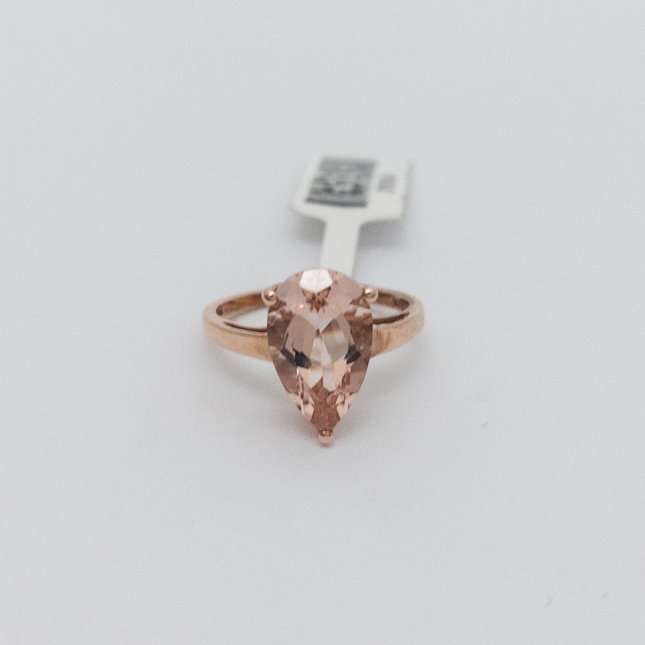 10K Rose Gold & Pink Stone Ring