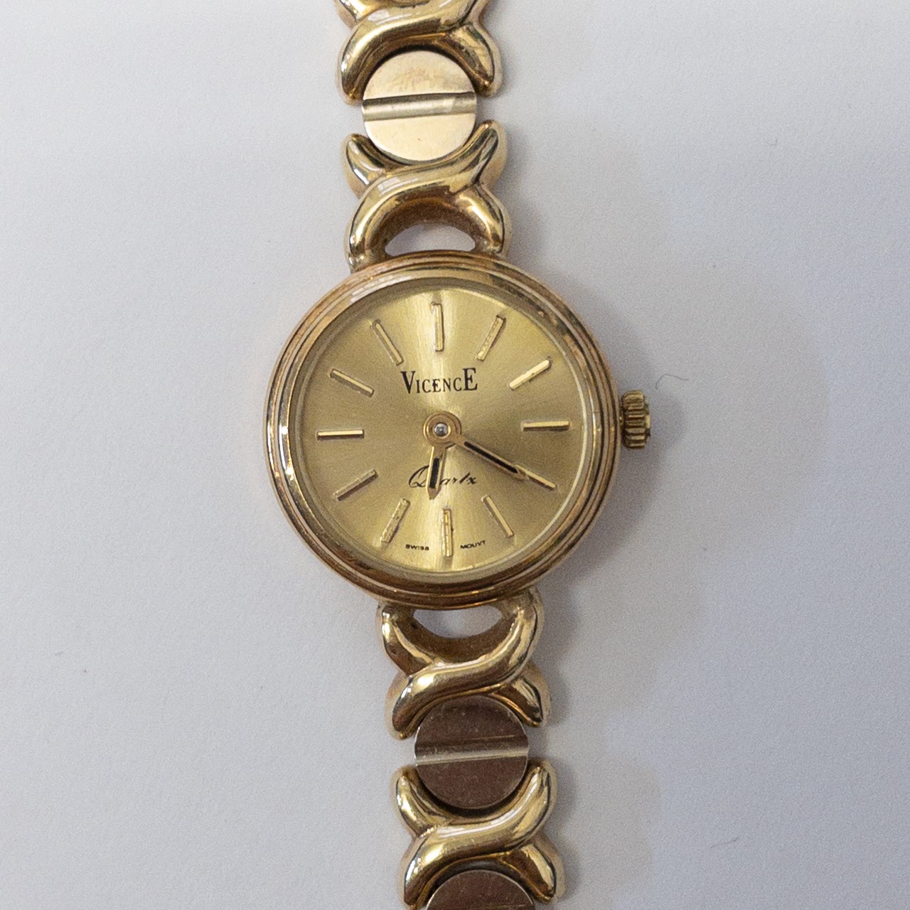 14K Gold Vicence Bracelet Watch