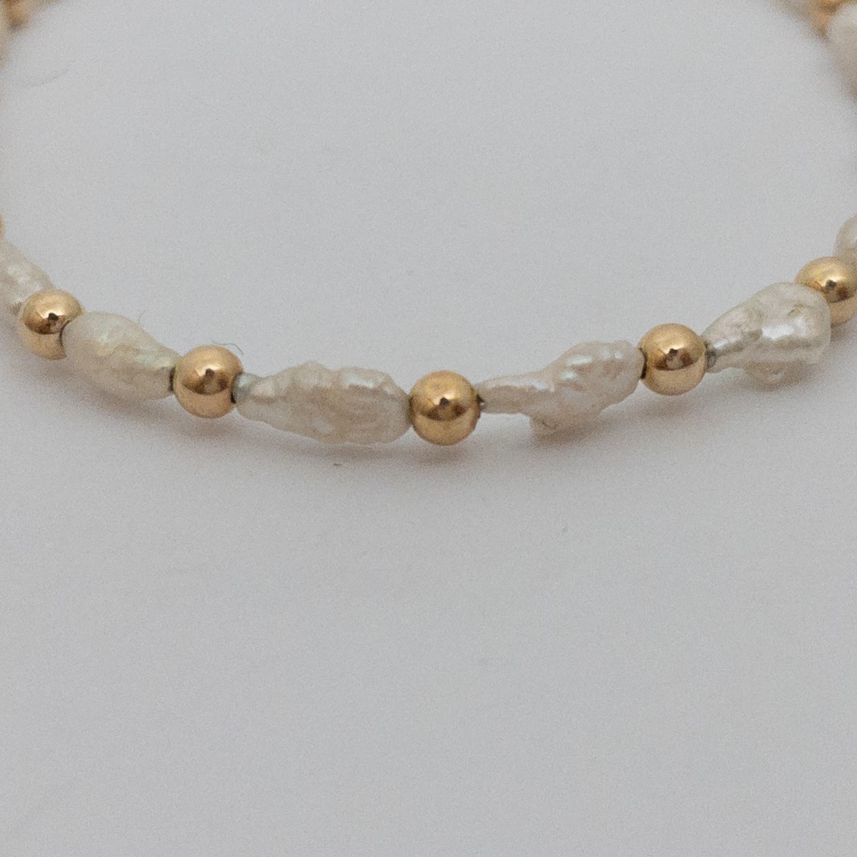 14K Gold & Seed Pearl Bracelet