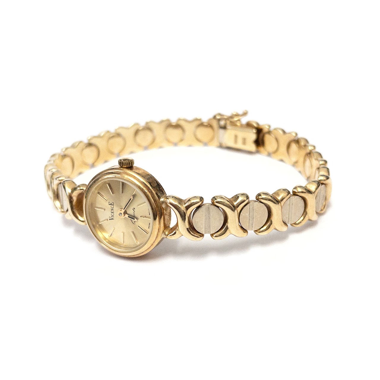 14K Gold Vicence Bracelet Watch