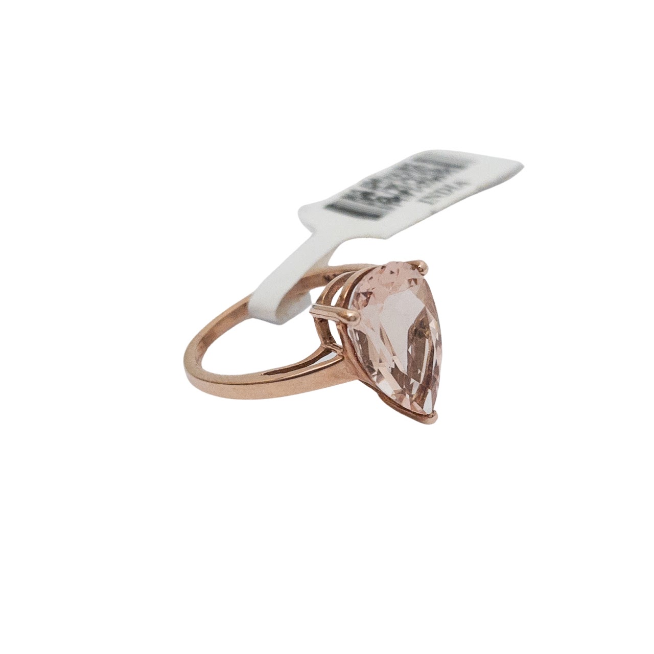 10K Rose Gold & Pink Stone Ring