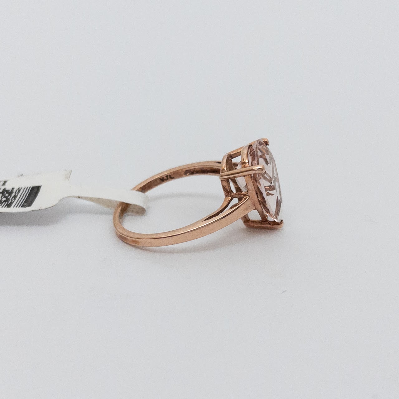 10K Rose Gold & Pink Stone Ring