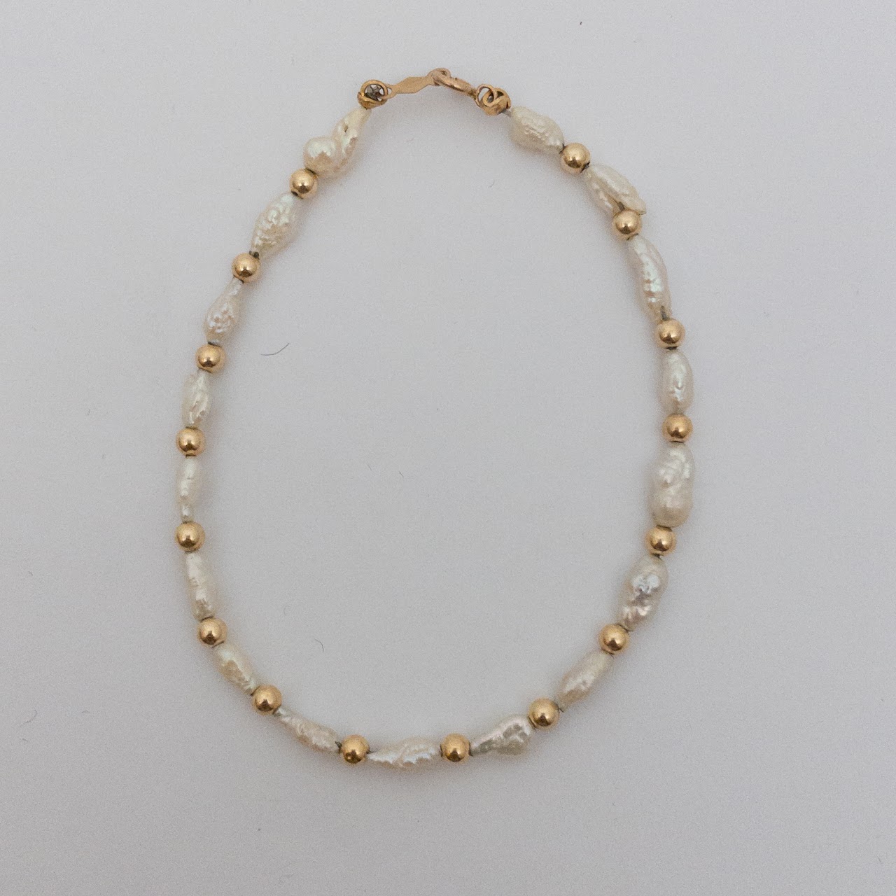 14K Gold & Seed Pearl Bracelet