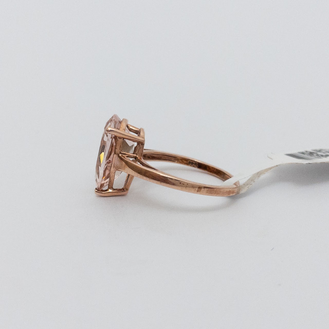 10K Rose Gold & Pink Stone Ring