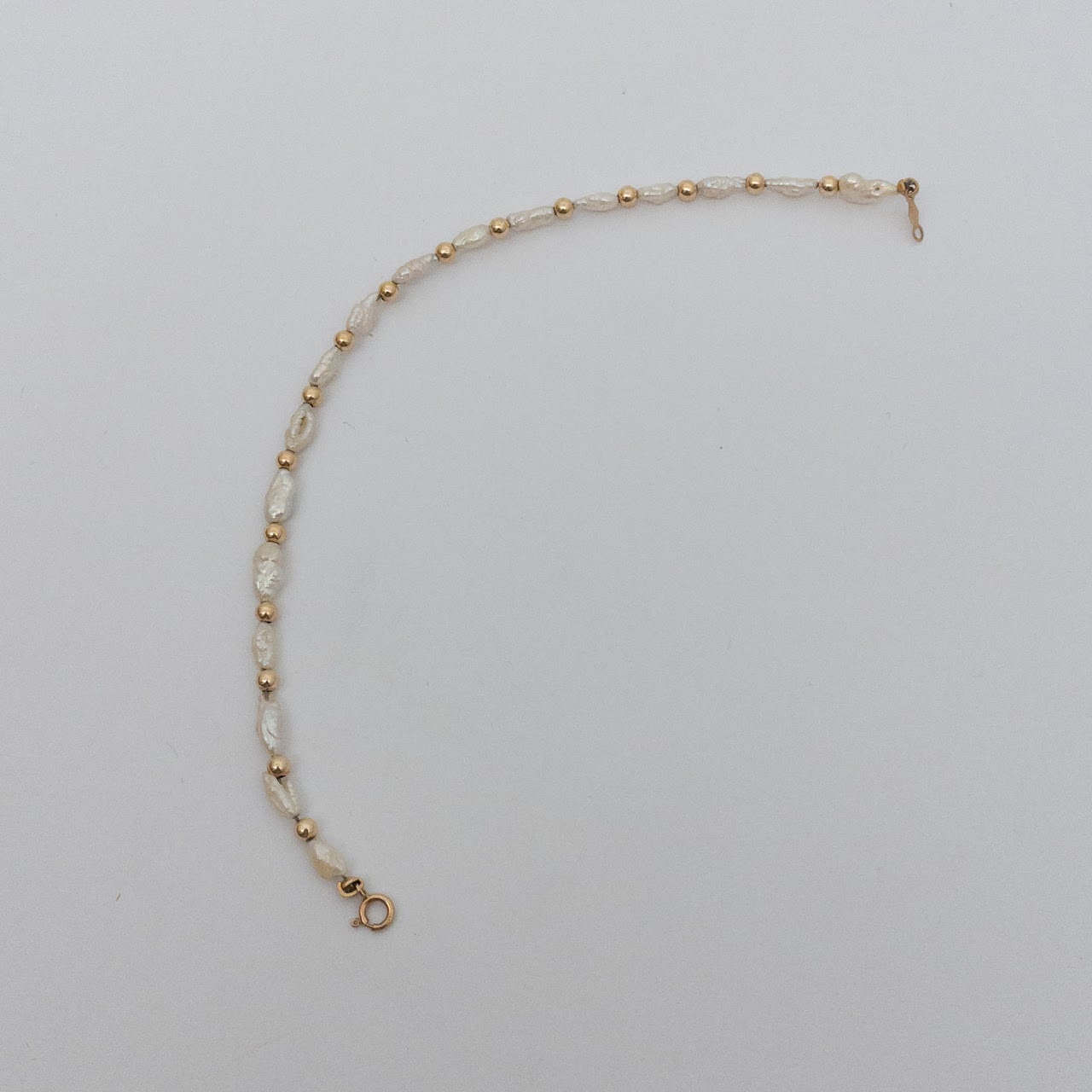 14K Gold & Seed Pearl Bracelet