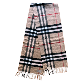 Burberry NEW Camel Giant Check Cashmere Scarf