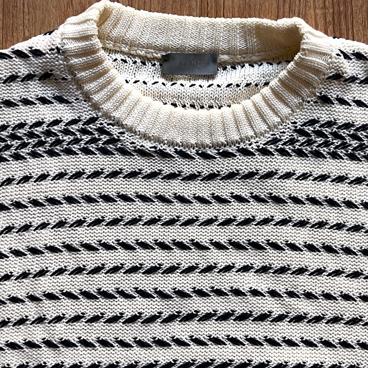 Christian Dior Chevron Knit Sweater