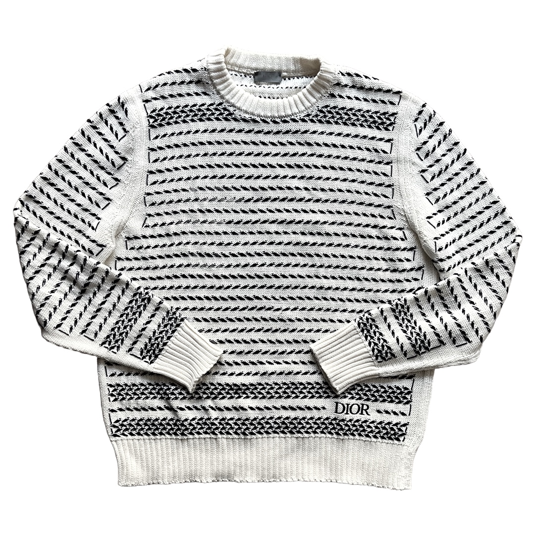 Christian Dior Chevron Knit Sweater