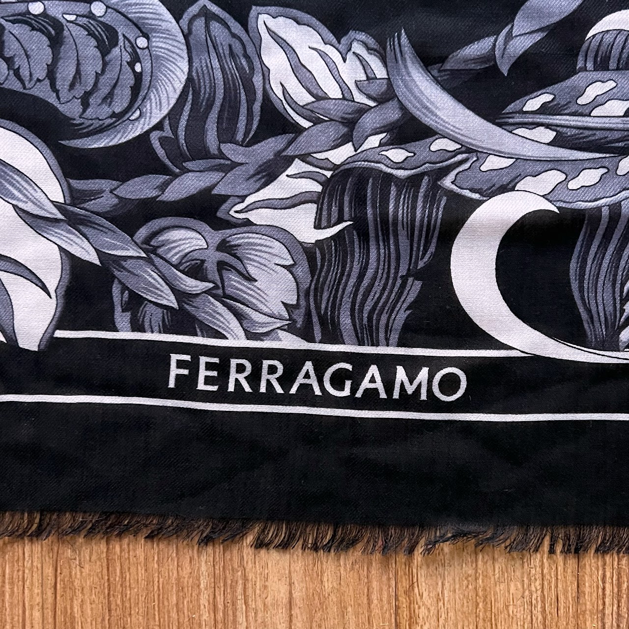 Salvatore Ferragamo Leopard Print Cashmere Shawl