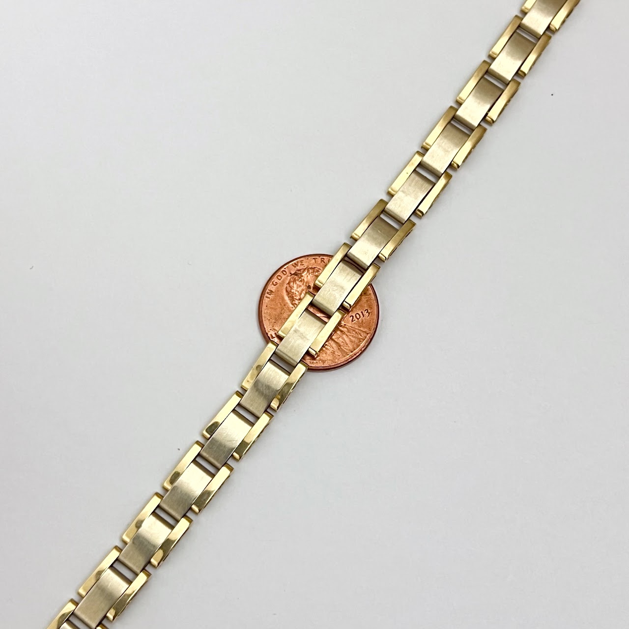 14K Bi-Color Gold Link Bracelet