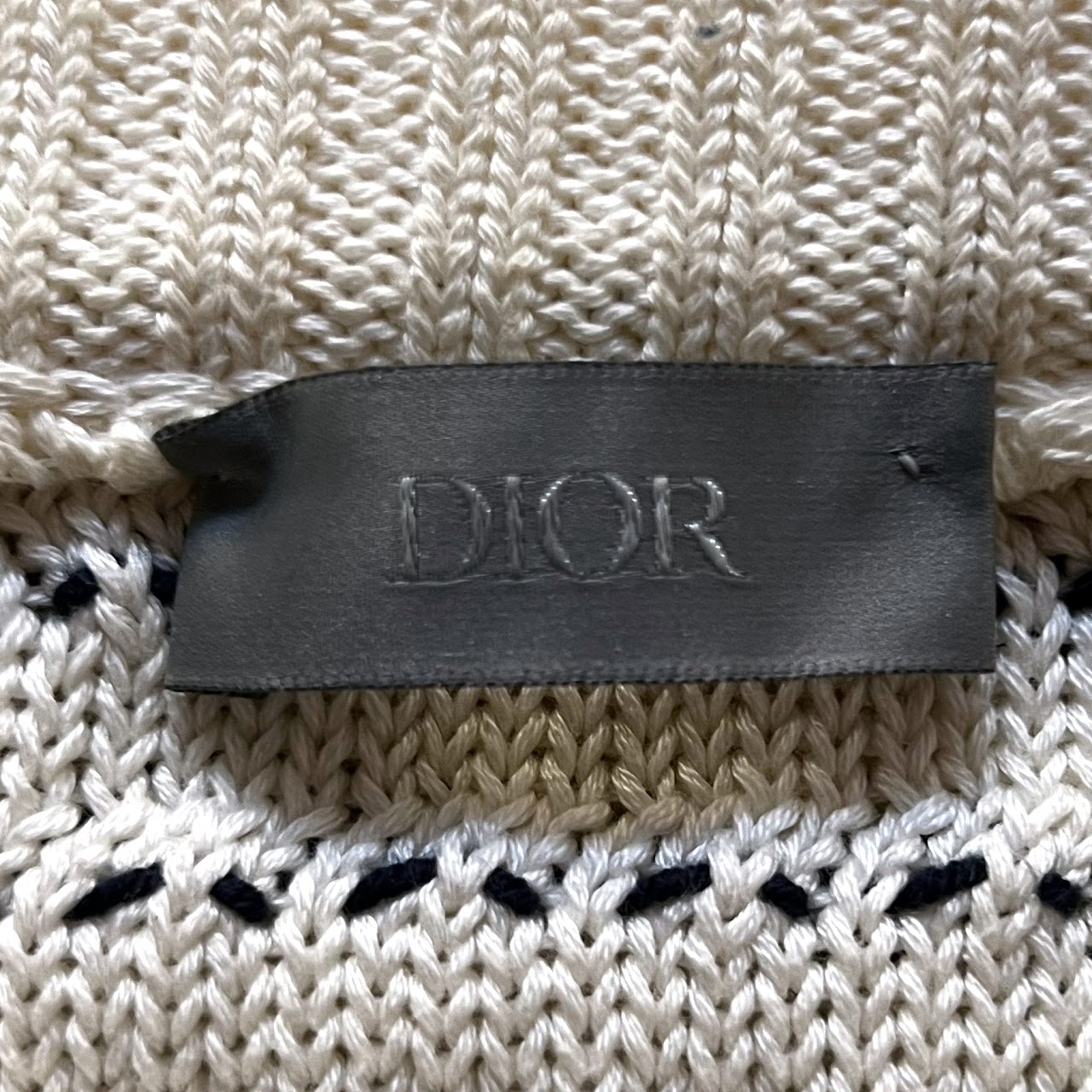 Christian Dior Chevron Knit Sweater