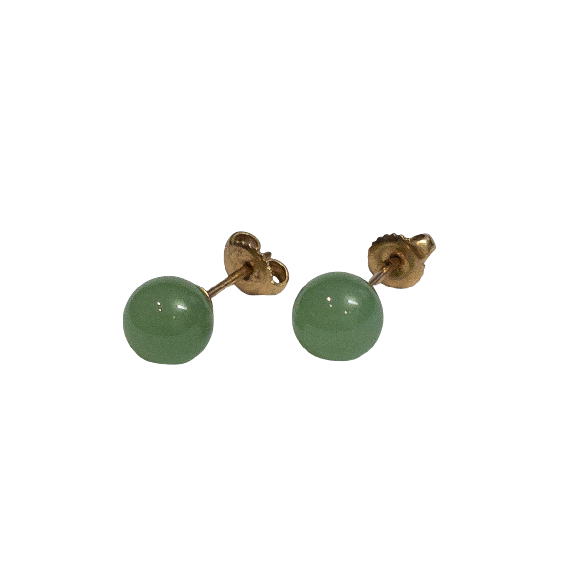 14K Gold & Jade Earrings