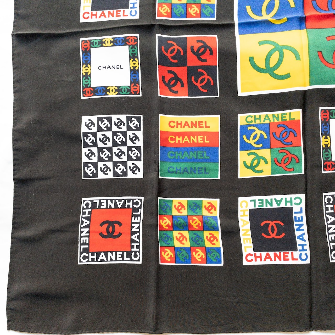 Chanel Vintage Logo Silk Scarf