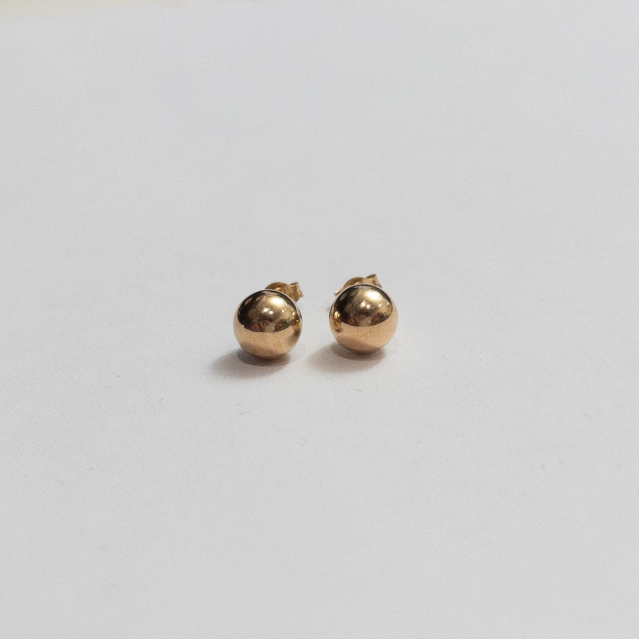 14K Gold Ball Stud Earrings #2