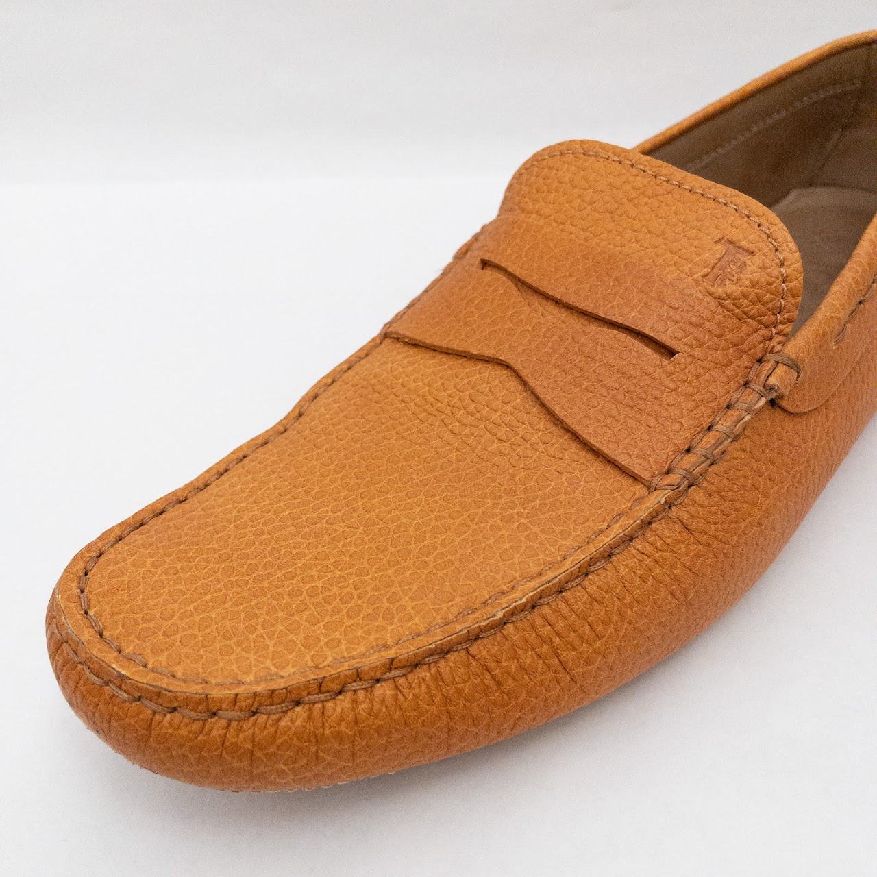 Tod's Orange Leather Driving Mocs