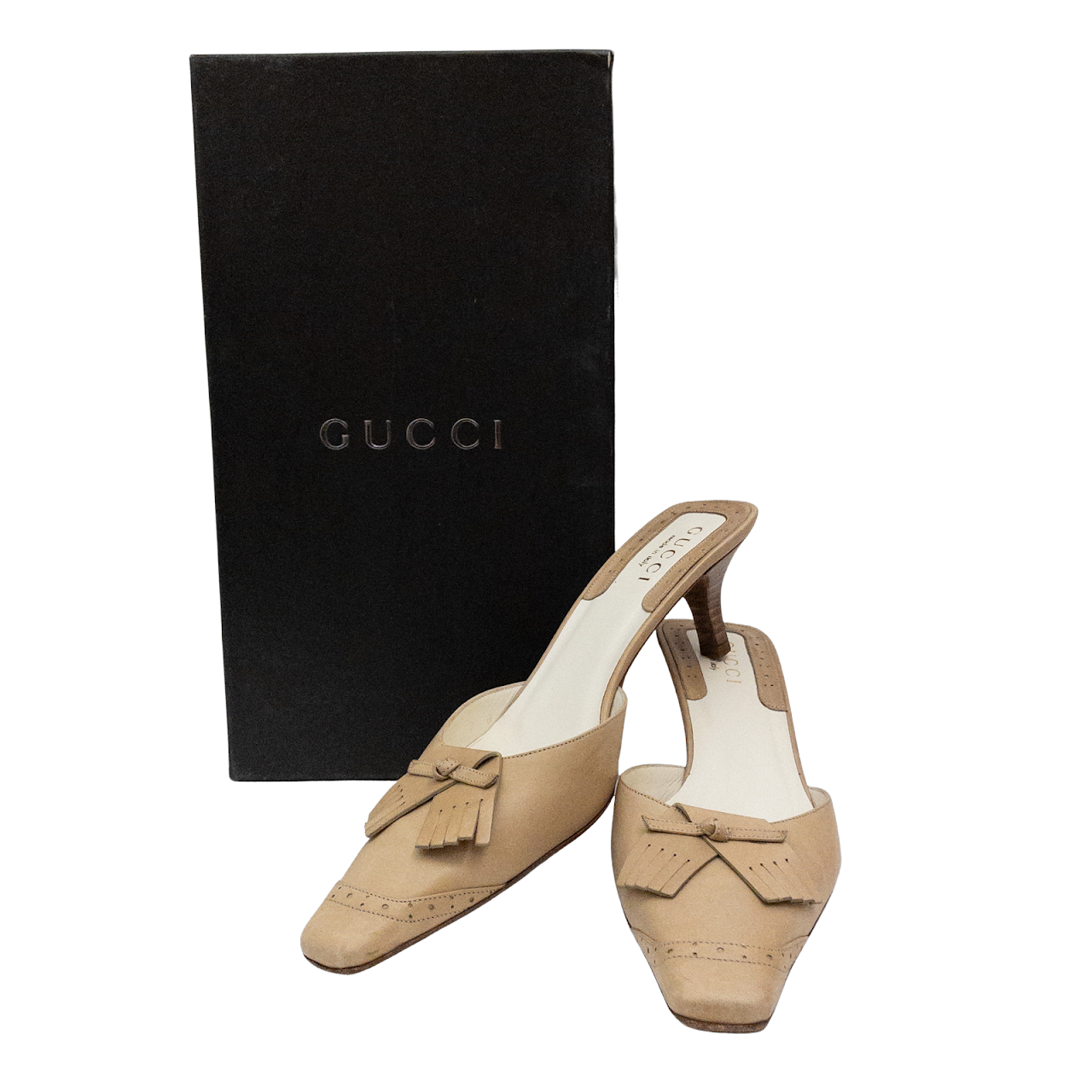 gucci kiltie mule