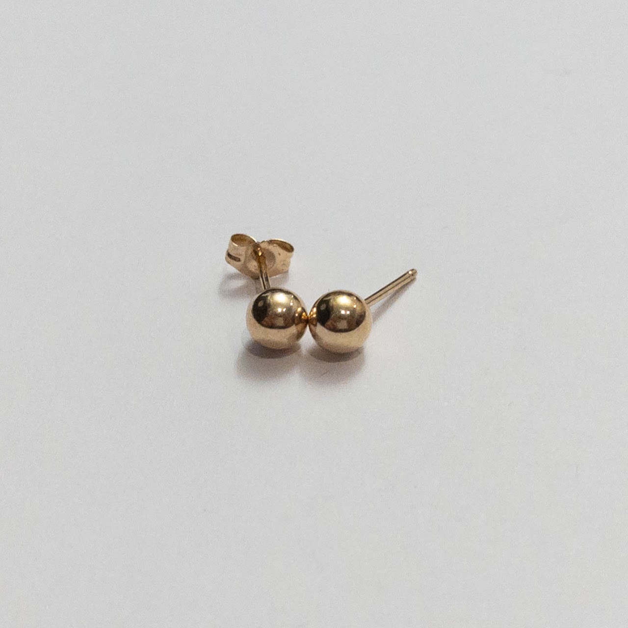 14K Gold Ball Stud Earrings