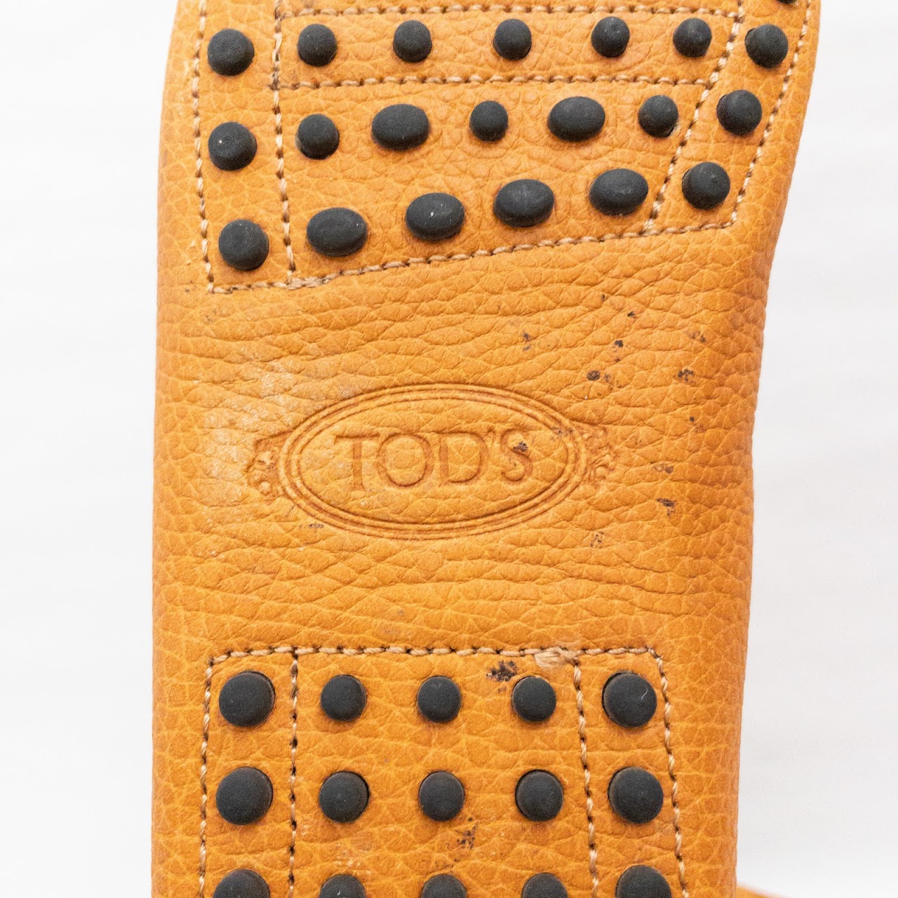 Tod's Orange Leather Driving Mocs